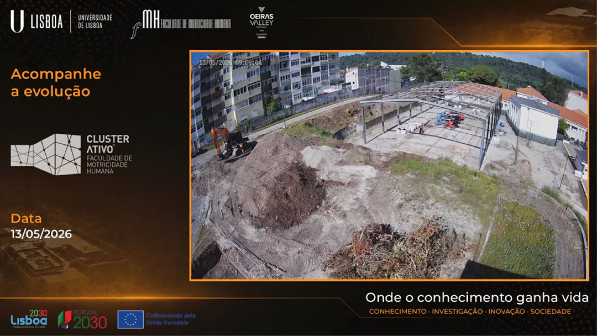 ClusterActivo: acompanhe a evolução da obra em timelapse