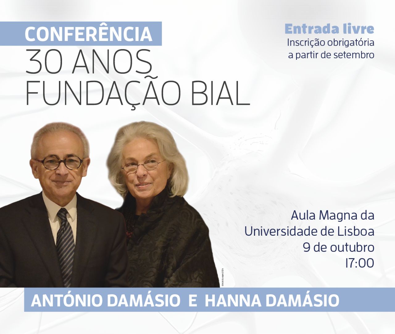 SAVE THE DATE | Conferência 30 ANOS Fundação BIAL + Entrega Prémio Maria de Sousa 2024